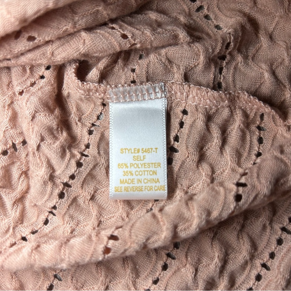 BKK CHANCE Dusty Pink Women’s Babydoll Style Long Sleeve Top Medium - Picture 5 of 8